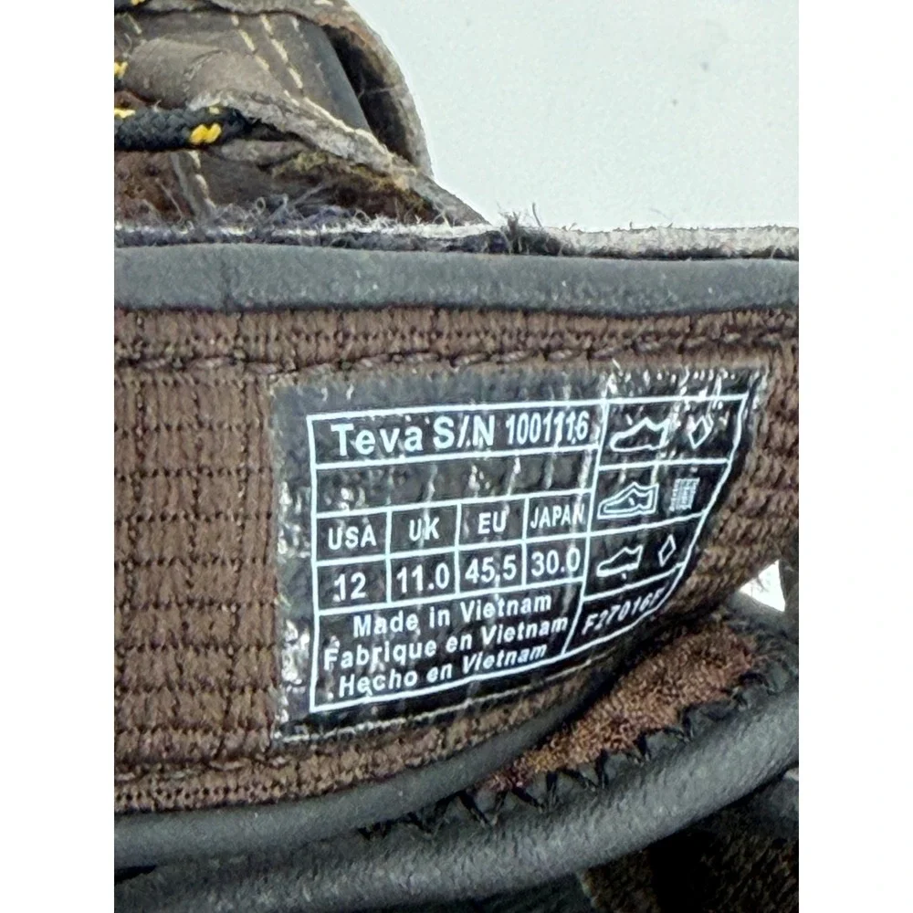 Teva Omnium Mens Brown Closed Toe Hiking Water Sandals 1001116 Size 12